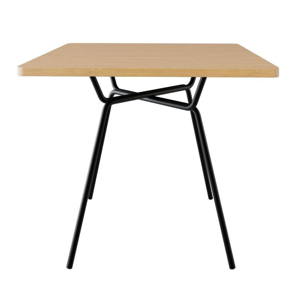 Conjunto Mesa De Jantar Soho Quadrada Orgânica C/ 04 Cadeiras Next Est.preta - Acácia Mel E Preto Acácia Mel E Preto - 3