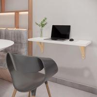 Mesa Trabalho Escritorio Pequeno Estante Prateleiras Madeira - 2