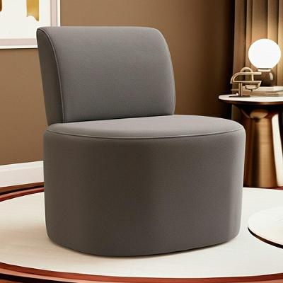 Poltrona Decorativa Orgânica Sala De Estar Kaori Bouclê Cinza Escuro - Desk Design Cor Cinza Escuro