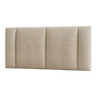 Cabeceira Painel Cama Box Casal Padrão Siri 140cm Com Led Bouclé Bege - Desk Design - 2