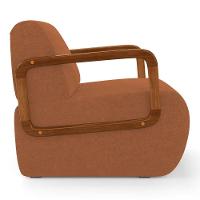 Kit 02 Poltronas Decorativas Orgânica Living Kavya Bouclê Terracota - Desk Design - 7