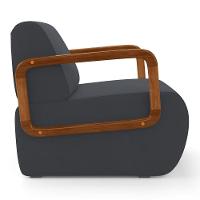 Kit 02 Poltronas Decorativas Orgânica Living Kavya Veludo Cinza - Desk Design - 7