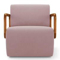 Kit 02 Poltronas Decorativas Orgânica Living Kavya Veludo Rosê - Desk Design - 6