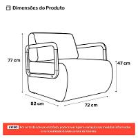 Kit 02 Poltronas Decorativas Orgânica Living Kavya Veludo Cinza Claro - Desk Design