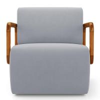 Kit 02 Poltronas Decorativas Orgânica Living Kavya Veludo Cinza Claro - Desk Design - 6