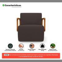 Kit 02 Poltronas Decorativas Orgânica Living Kavya Veludo Marrom - Desk Design - 3