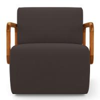 Kit 02 Poltronas Decorativas Orgânica Living Kavya Veludo Marrom - Desk Design - 6