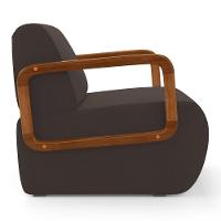 Kit 02 Poltronas Decorativas Orgânica Living Kavya Veludo Marrom - Desk Design - 7