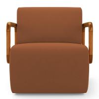 Kit 02 Poltronas Decorativas Orgânica Living Kavya Veludo Terracota - Desk Design - 6