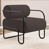 Kit 02 Poltronas Decorativas Orgânica Living Miska Veludo Marrom - Desk Design - 2