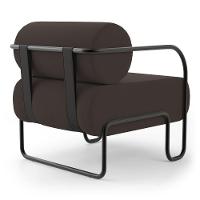 Kit 02 Poltronas Decorativas Orgânica Living Miska Veludo Marrom - Desk Design - 7