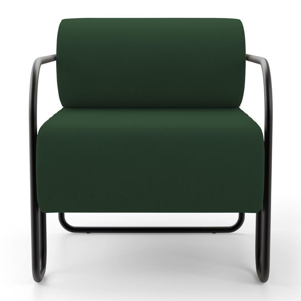 Poltrona Decorativa Orgânica Living Miska Veludo Verde Escuro - Desk Design - 5