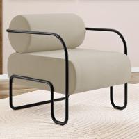 Kit 02 Poltronas Decorativas Orgânica Living Miska Veludo Bege - Desk Design - 2