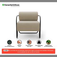 Kit 02 Poltronas Decorativas Orgânica Living Miska Veludo Bege - Desk Design - 3