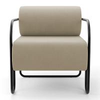 Kit 02 Poltronas Decorativas Orgânica Living Miska Veludo Bege - Desk Design - 6