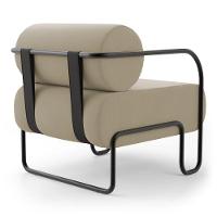 Kit 02 Poltronas Decorativas Orgânica Living Miska Veludo Bege - Desk Design - 7