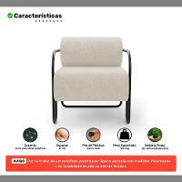 Kit 02 Poltronas Decorativas Orgânica Living Miska Bouclê Off White - Desk Design - 3