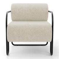 Kit 02 Poltronas Decorativas Orgânica Living Miska Bouclê Off White - Desk Design - 6