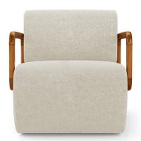 Kit 02 Poltronas Decorativas Orgânica Living Kavya Bouclê Off White - Desk Design - 6