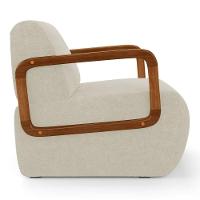 Kit 02 Poltronas Decorativas Orgânica Living Kavya Bouclê Off White - Desk Design - 7