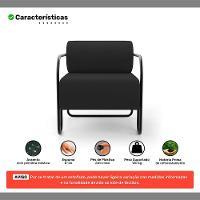 Kit 02 Poltronas Decorativas Orgânica Living Miska Veludo Preto - Desk Design - 3