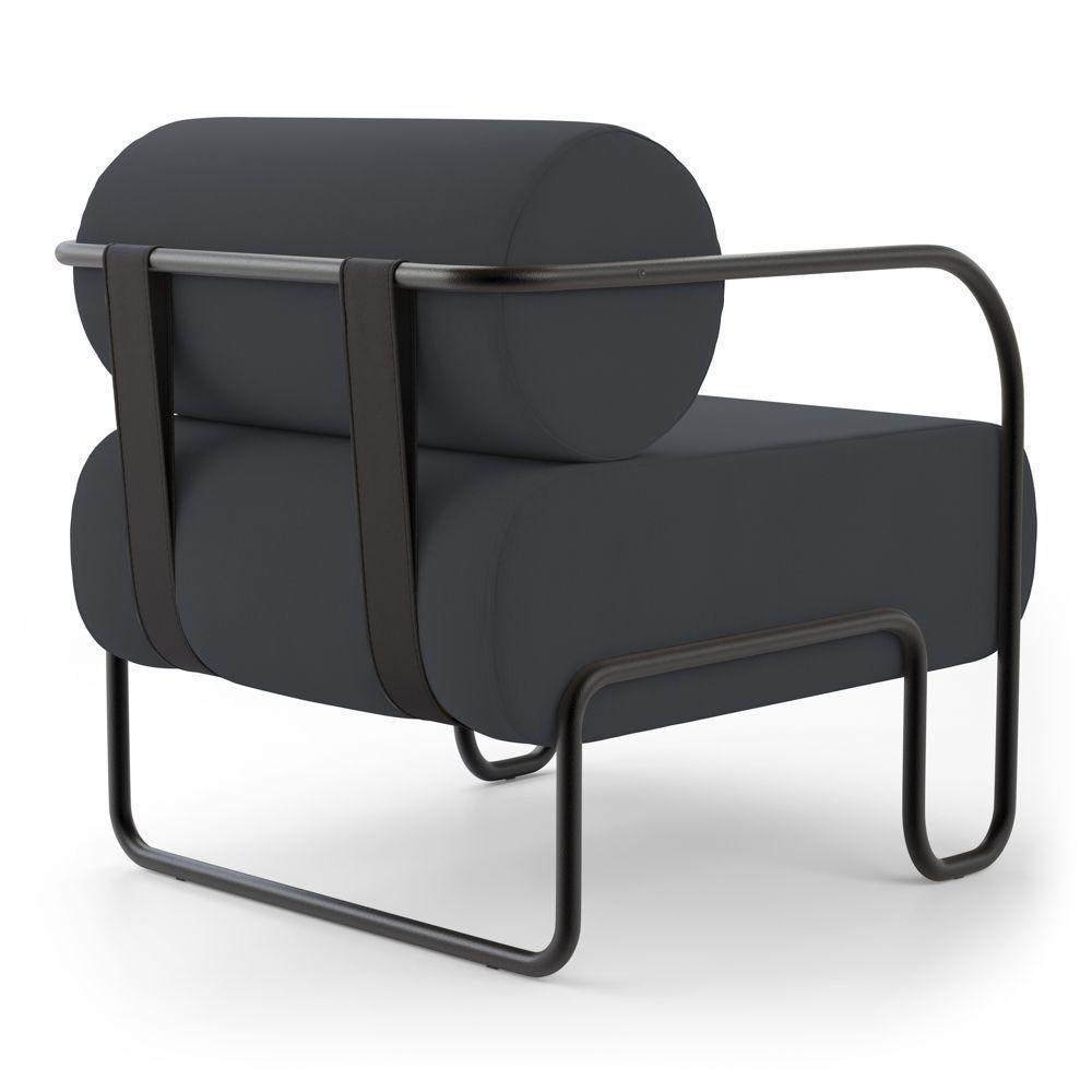 Kit 02 Poltronas Decorativas Orgânica Living Miska Veludo Cinza - Desk Design - 7