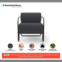 Kit 02 Poltronas Decorativas Orgânica Living Miska Veludo Cinza - Desk Design - 3