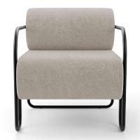 Poltrona Decorativa Orgânica Living Miska Bouclê Bege - Desk Design - 5