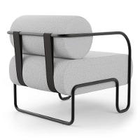 Kit 02 Poltronas Decorativas Orgânica Living Miska Linho Cinza Claro - Desk Design - 7