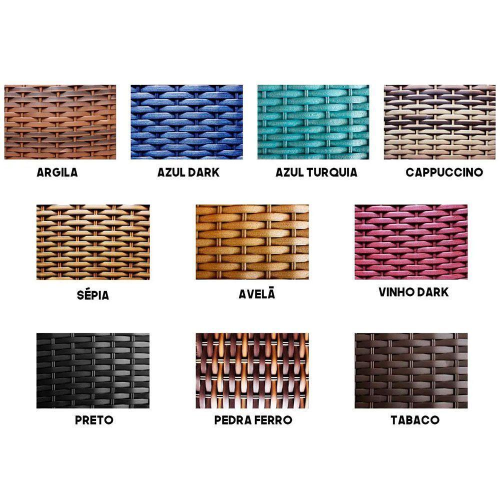 Jogo De área Com 4 Cadeiras E Mesa Trama Original Preto - 4