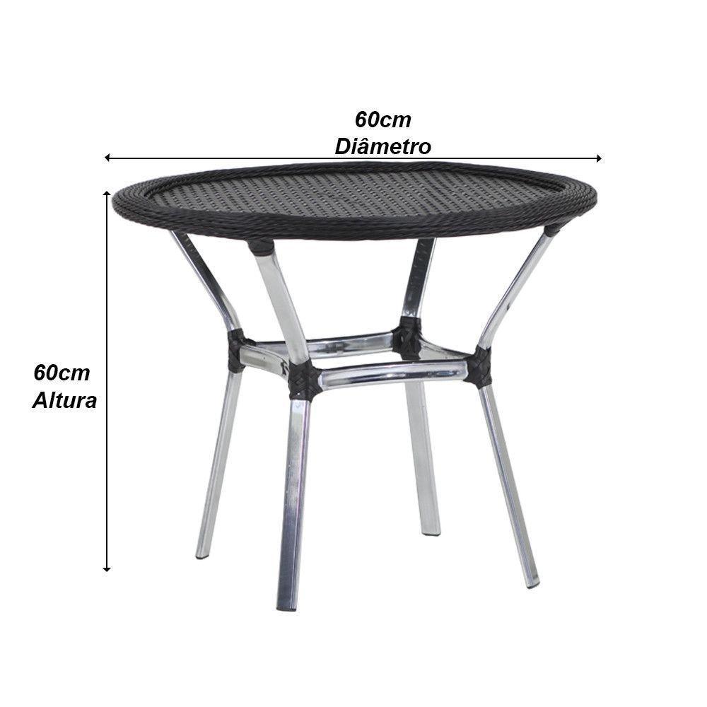 Jogo De área Com 4 Cadeiras E Mesa Trama Original Preto - 5