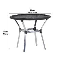 Jogo De área Com 4 Cadeiras E Mesa Trama Original Preto - 5