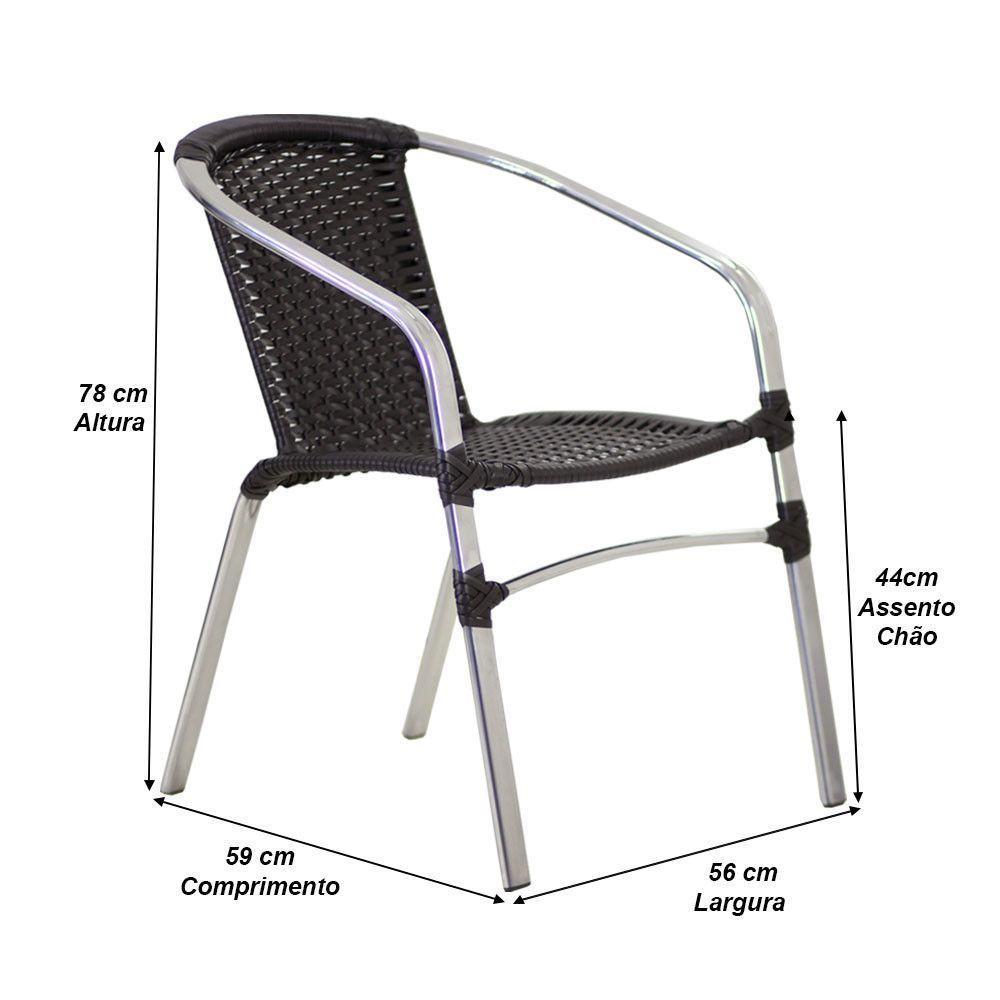 Conjunto Cadeiras Floripa E Mesa Com Tampo Tramado Tabaco - 5