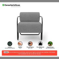 Kit 02 Poltronas Decorativas Orgânica Living Miska Bouclê Cinza - Desk Design - 3