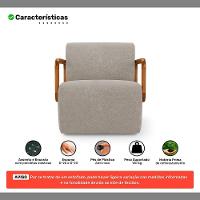 Kit 02 Poltronas Decorativas Orgânica Living Kavya Bouclê Bege - Desk Design - 3