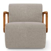 Kit 02 Poltronas Decorativas Orgânica Living Kavya Bouclê Bege - Desk Design - 6