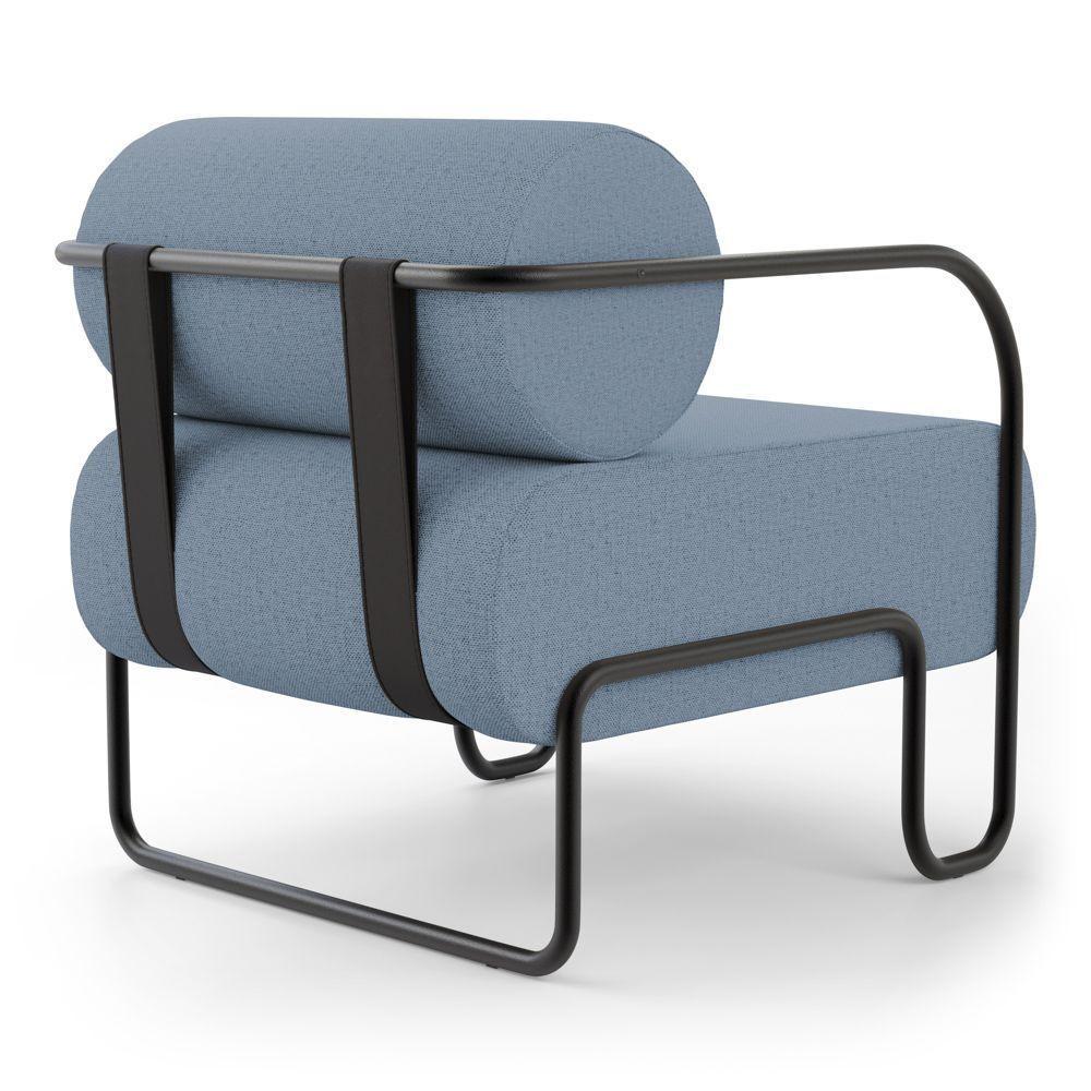 Kit 02 Poltronas Decorativas Orgânica Living Miska Linho Denim - Desk Design - 3