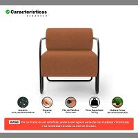 Kit 02 Poltronas Decorativas Orgânica Living Miska Bouclê Terracota - Desk Design - 3