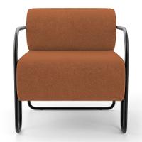 Kit 02 Poltronas Decorativas Orgânica Living Miska Bouclê Terracota - Desk Design - 6