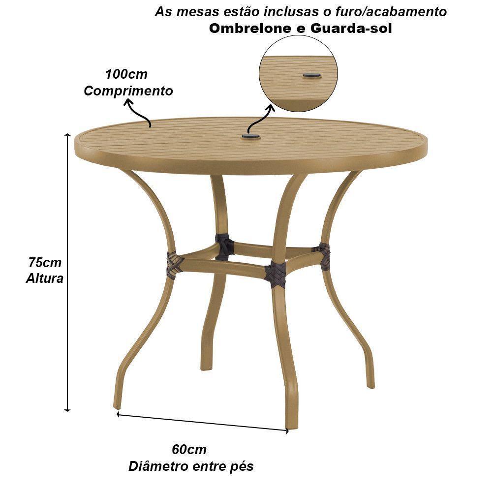 Kit 4 Cadeiras Corda Náutica E Mesa Tampo Ripado Varanda Azul Marinho - 5
