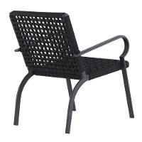 Kit 4 Cadeiras Corda Náutica E Mesa Tampo Ripado Varanda Preto - 3