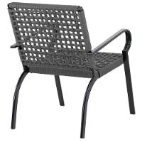 Kit 4 Cadeiras Corda Náutica E Mesa Tampo Ripado Varanda Cinza - 3