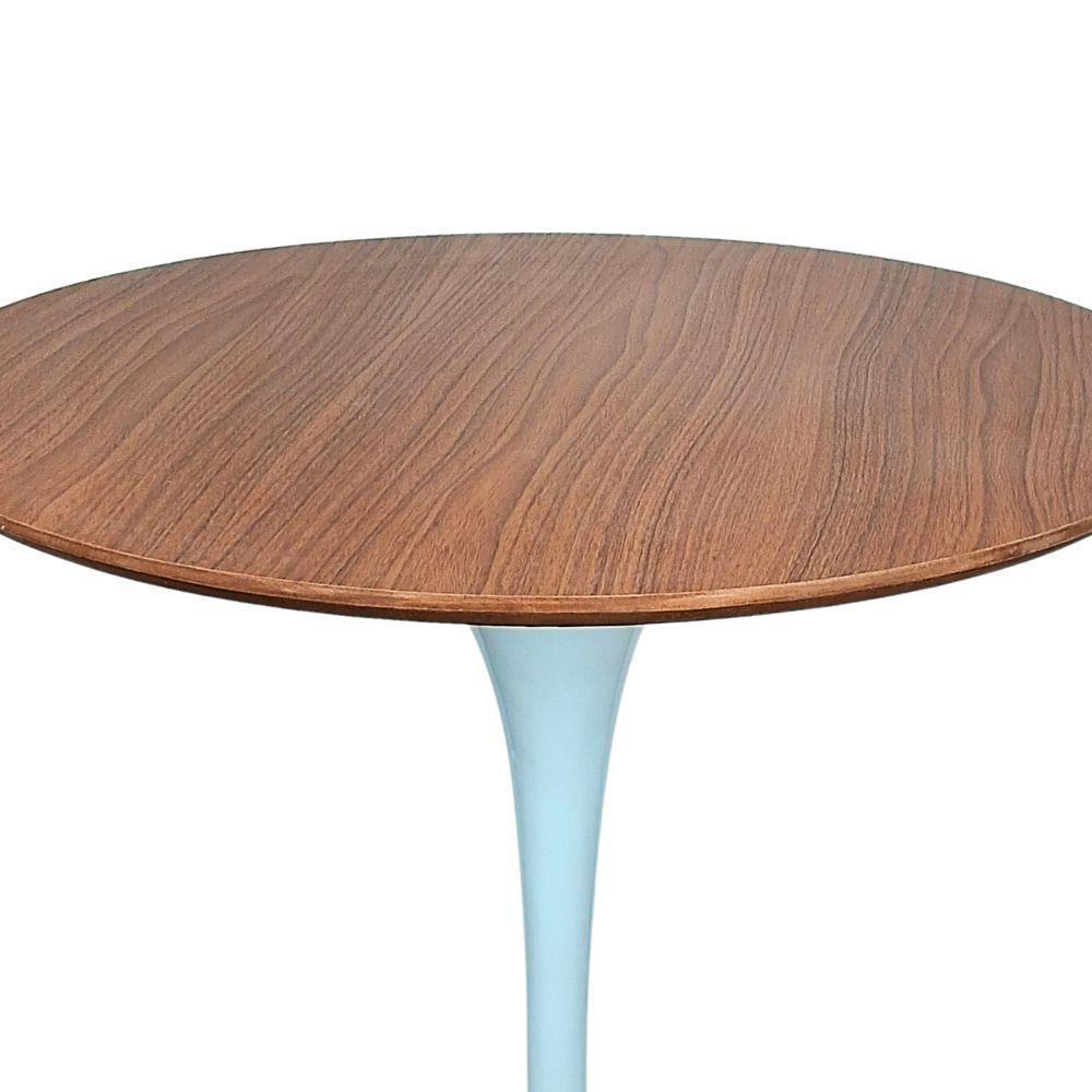 Mesa Saarinen Bistrô Freijó 70cm - Base Branca - 3