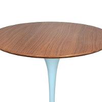 Mesa Saarinen Bistrô Freijó 70cm - Base Branca - 3