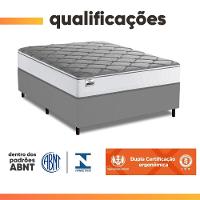 Cama Box Casal Real Max Force Softgel 138x188x65cm - Suporta Até 200 Kg Por Pessoa Branco / Cinza - 5