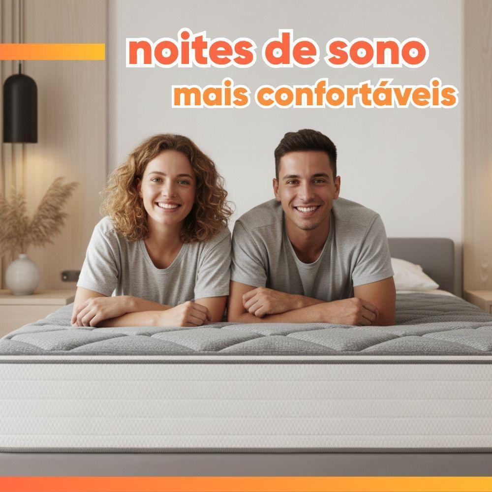 Cama Box Baú Queen Real Max Force Softgel 158x198x68cm - Suporta Até 200 Kg Por Pessoa Branco / Cinza - 7