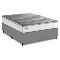 Cama Box King Real Max Force Softgel 193x203x65cm - Suporta Até 200 Kg Por Pessoa Branco / Cinza - 1
