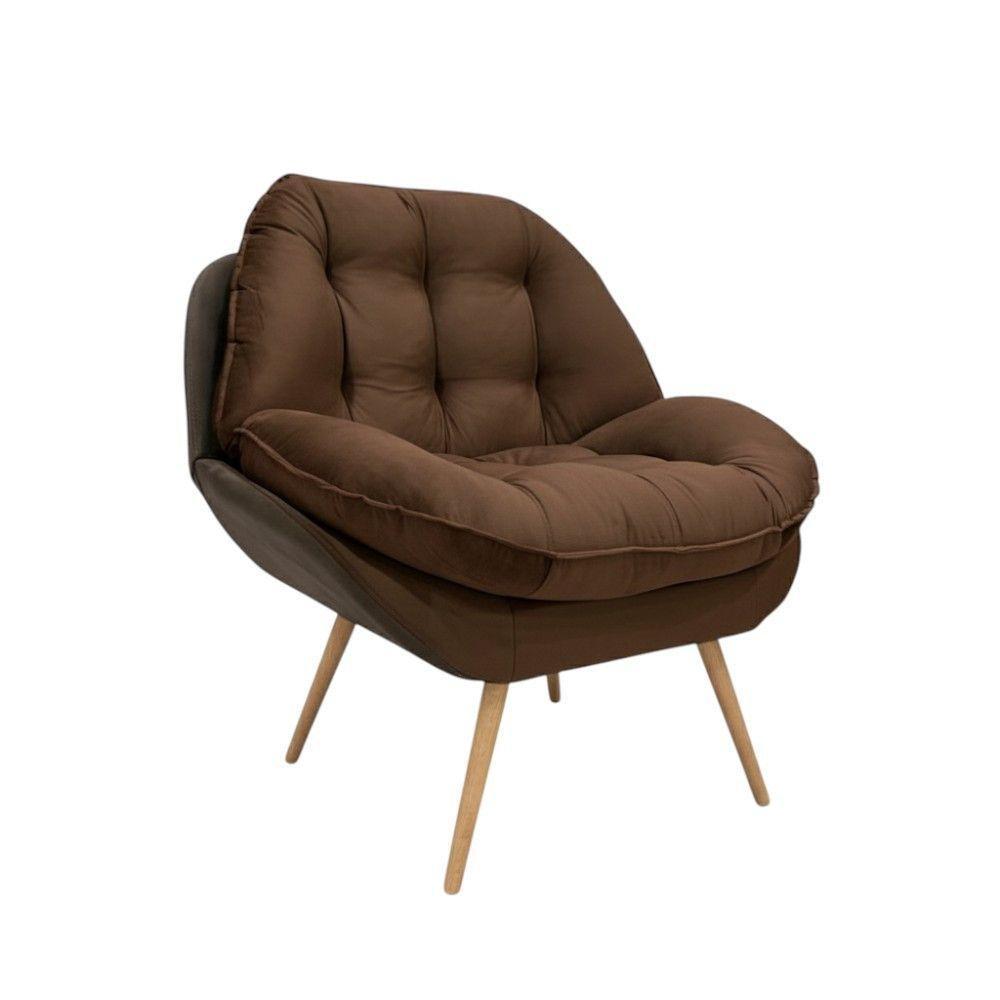 Poltrona Celine Veludo Chocolate Conlflex Chocolate - 1