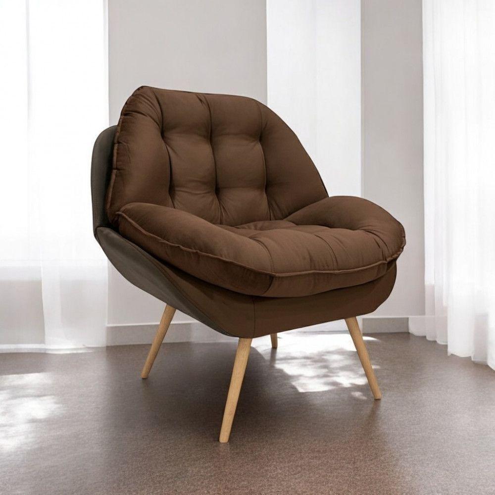 Poltrona Celine Veludo Chocolate Conlflex Chocolate - 2
