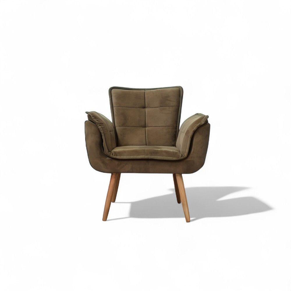 Poltrona Rafaela Veludo Capuccino Conlflex Cappuccino - 1